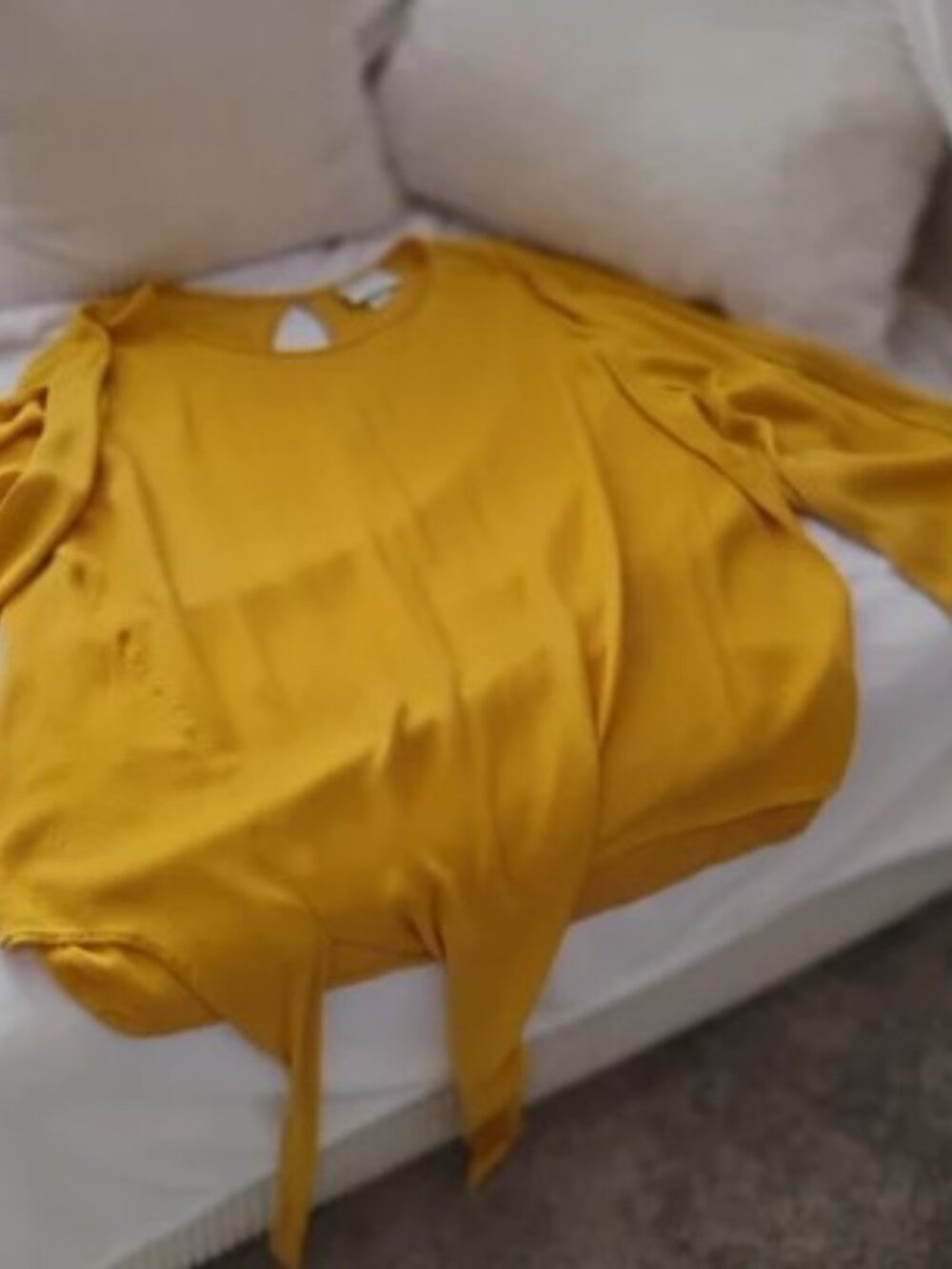 Ava & Viv Gold Cold Shoulder Open Sleeve Blouse 2X